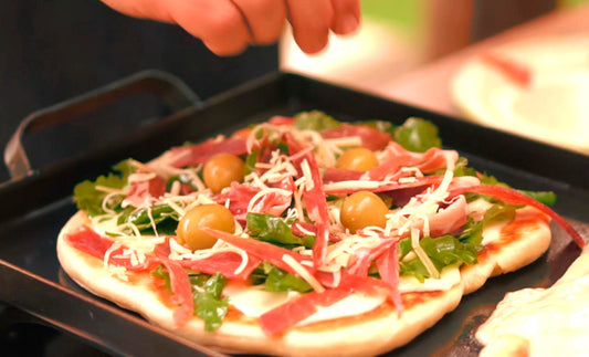 Pizzas crocantes a la Planchetta