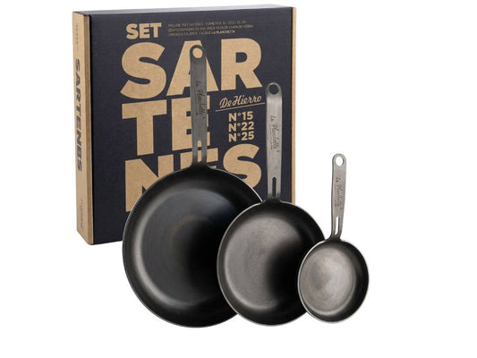 SET DE SARTENES DE HIERRO