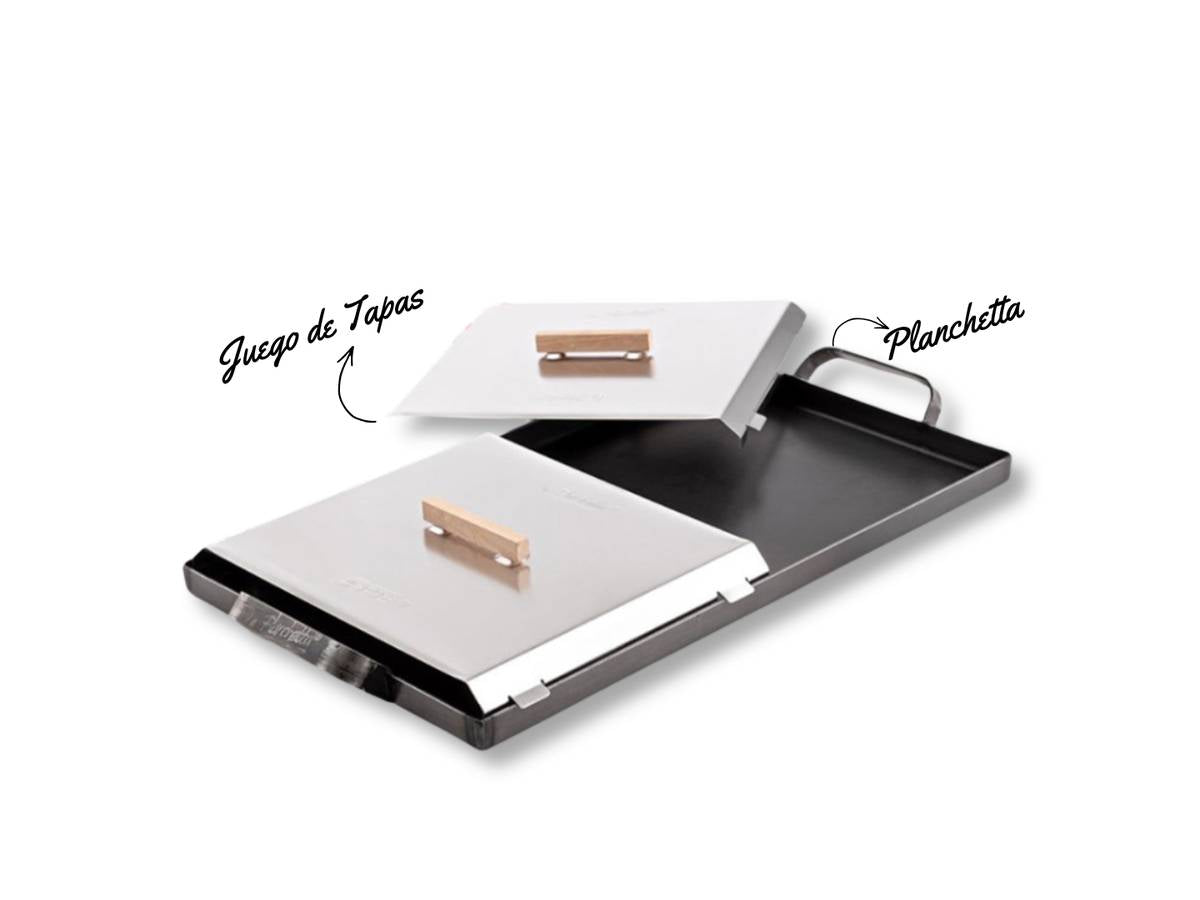 KIT PLANCHETTA 2 QUEMADORES + TAPAS
